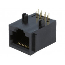 MTJ-88GX1-A; Socket; RJ45; PIN: 8; Layout: 8p8c; THT; angled 90°; ADAM TECH
