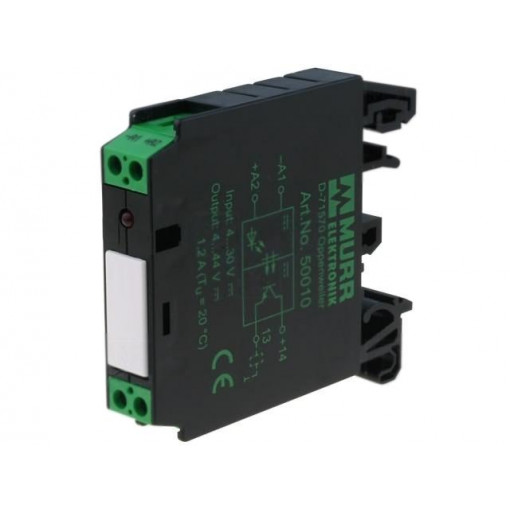 50010; Relay: interface; Ucntrl: 4÷30VDC; 500mA; transistor; Mounting: DIN; MURR ELEKTRONIK