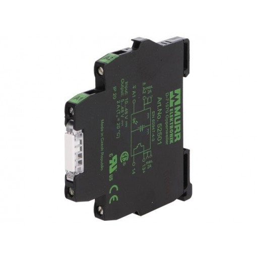 52501; Relay: interface; Ucntrl: 10÷48VDC; 2A; transistor; Mounting: DIN; MURR ELEKTRONIK