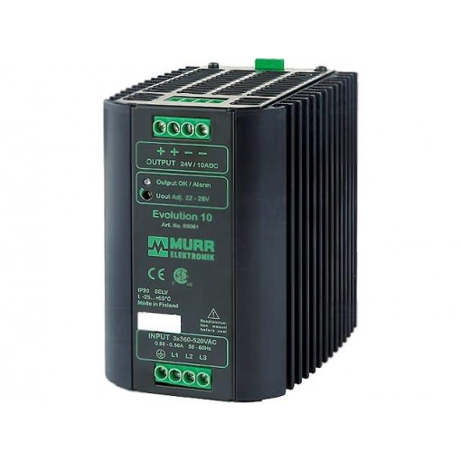 85001; Power supply: switched-mode; 240W; 22÷28VDC; 10A; 3x360÷520VAC; MURR ELEKTRONIK