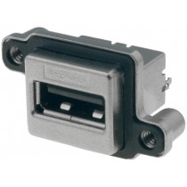 MUSB-A511-N0; Socket; USB A; MUSB; for panel mounting,screw; THT; straight; IP67; AMPHENOL