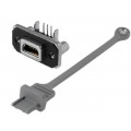 MUSBB15101; Socket; USB B mini; MUSB; for panel mounting,screw; THT; USB 2.0; AMPHENOL