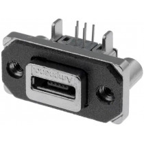 MUSB-K152-30; Socket; USB AB micro; MUSB; on PCBs,for panel mounting,screw; AMPHENOL