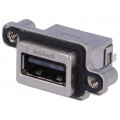 MUSBR-A511-40; Socket; USB A; MUSB; for panel mounting,screw; THT; straight; IP68; AMPHENOL