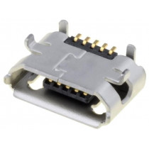 105017-0001; Socket; USB B micro; on PCBs; SMT; PIN: 5; horizontal; USB 2.0; MOLEX