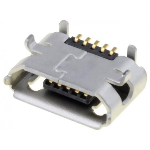 105017-0001; Socket; USB B micro; on PCBs; SMT; PIN: 5; horizontal; USB 2.0; MOLEX