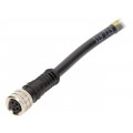 120027-0131; Connector: M8; female; PIN: 4; straight; with lead; plug; 3A; IP67; MOLEX