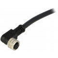 120027-0154; Connector: M8; female; PIN: 4; angled 90°; with lead; plug; 3A; IP67; MOLEX
