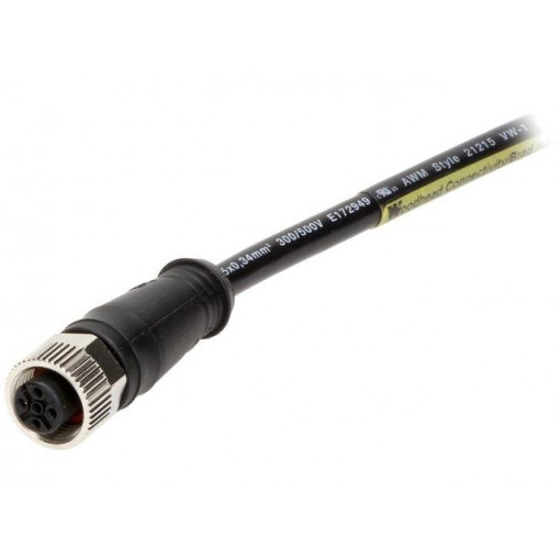 120065-9520; Plug; M12; PIN: 5; female; A code-DeviceNet / CANopen; 5m; IP67; 60V; MOLEX