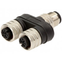 120068-0137; T adapter; M12 male,M12 female x2; A code-DeviceNet / CANopen; MOLEX 120068-0137; T adapter; M12 male,M12 female x2; A code-DeviceNet / CANopen; MOLEX