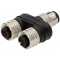 120068-0139; T adapter; M12 male,M12 female x2; A code-DeviceNet / CANopen; MOLEX