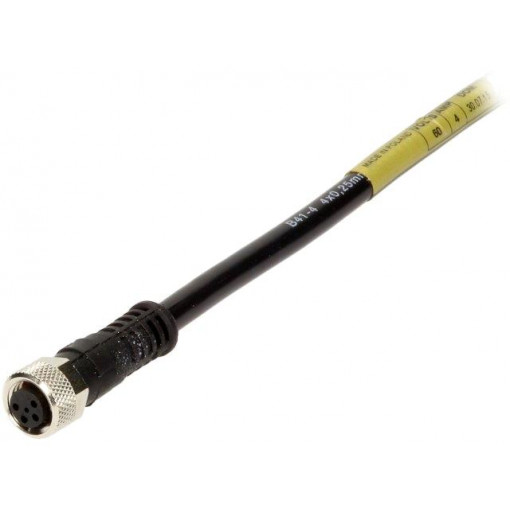 120086-8661; Connector: M8; female; PIN: 4; straight; with lead; plug; 3A; IP67; MOLEX 120086-8661; Connector: M8; female; PIN: 4; straight; with lead; plug; 3A; IP67; MOLEX