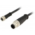 120087-8074; Cable: for sensors/automation; M12-M8; PIN: 4; 3m; Insulation: PVC; MOLEX