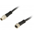 120087-8258; Cable: for sensors/automation; M8-M8; male; female; PIN: 3; plug; MOLEX