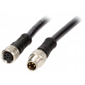 120087-8349; Cable: for sensors/automation; M8-M8; male; female; PIN: 4; plug; MOLEX