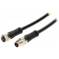 120087-8704; Cable: for sensors/automation; M8-M8; male; female; PIN: 3; plug; MOLEX