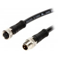 120087-8711; Cable: for sensors/automation; M8-M8; male; female; PIN: 4; plug; MOLEX
