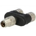 120089-5003; T adapter; M8 male,M8 female x2; PIN: 4; Y; 3A; IP68; 60V; MOLEX