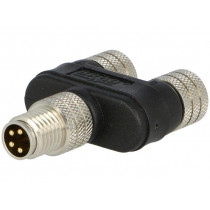 120089-5003; T adapter; M8 male,M8 female x2; PIN: 4; Y; 3A; IP68; 60V; MOLEX 120089-5003; T adapter; M8 male,M8 female x2; PIN: 4; Y; 3A; IP68; 60V; MOLEX