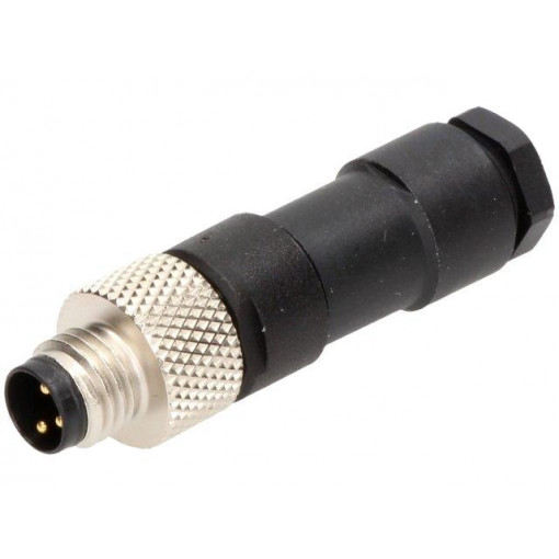 120091-0004; Connector: M8; male; PIN: 3; straight; for cable; plug; Nano-Change; MOLEX