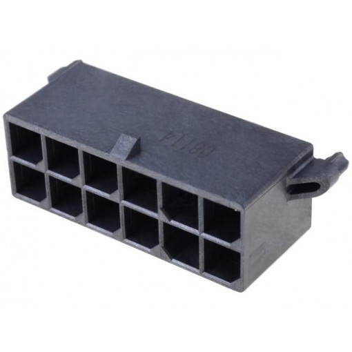 172065-0012; Socket; wire-board; male; Mega-Fit; 5.7mm; PIN: 12; Layout: 2x6; 23A; MOLEX