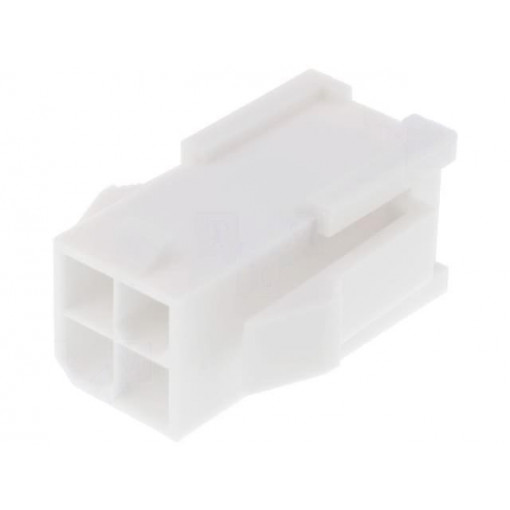 39-01-2046; Plug; wire-wire; male; Mini-Fit Jr; 4.2mm; PIN: 4; w/o contacts; MOLEX