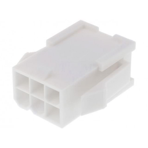 39-01-2066; Plug; wire-wire; male; Mini-Fit Jr; 4.2mm; PIN: 6; w/o contacts; MOLEX