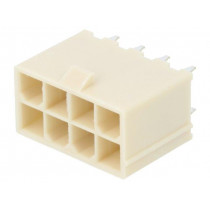 39-28-8080; Socket; wire-board; male; Mini-Fit Jr; 4.2mm; PIN: 8; THT; PCB snap; MOLEX