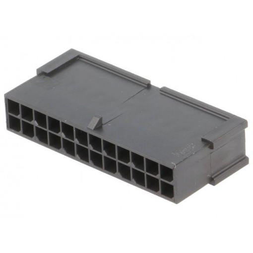 43020-2401; Plug; wire-wire; male; Micro-Fit 3.0; 3mm; PIN: 24; w/o contacts; MOLEX