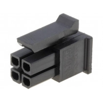 43025-0400; Plug; wire-board; female; Micro-Fit 3.0; 3mm; PIN: 4; w/o contacts; MOLEX