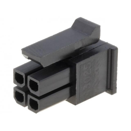 43025-0400; Plug; wire-board; female; Micro-Fit 3.0; 3mm; PIN: 4; w/o contacts; MOLEX