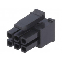43025-0608; Plug; wire-board; female; Micro-Fit 3.0; 3mm; PIN: 6; w/o contacts; MOLEX