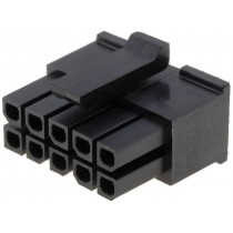 43025-1000; Plug; wire-board; female; Micro-Fit 3.0; 3mm; PIN: 10; w/o contacts; MOLEX