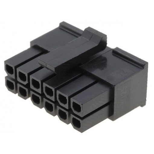 43025-1200; Plug; wire-board; female; Micro-Fit 3.0; 3mm; PIN: 12; w/o contacts; MOLEX