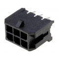 43045-0612; Socket; wire-board; male; Micro-Fit 3.0; 3mm; PIN: 6; THT; 5A; tinned; MOLEX