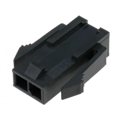 43640-0200; Plug; wire-wire; male; Micro-Fit 3.0; 3mm; PIN: 2; w/o contacts; MOLEX