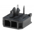 43650-0200; Socket; wire-board; male; Micro-Fit 3.0; 3mm; PIN: 2; THT; 5A; tinned; MOLEX