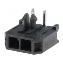 43650-0200; Socket; wire-board; male; Micro-Fit 3.0; 3mm; PIN: 2; THT; 5A; tinned; MOLEX
