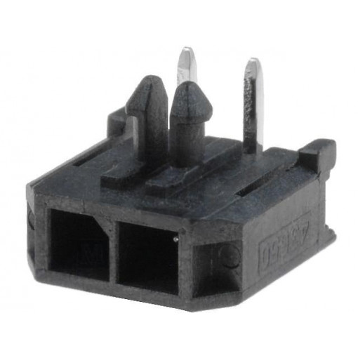 43650-0200; Socket; wire-board; male; Micro-Fit 3.0; 3mm; PIN: 2; THT; 5A; tinned; MOLEX