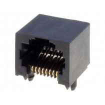 43860-0001; Socket; RJ45; PIN: 8; Cat: 3; low profile; gold-plated; Layout: 8p8c; MOLEX