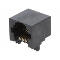 43860-0002; Socket; RJ12; PIN: 6; Cat: 3; low profile; gold-plated; Layout: 6p6c; MOLEX