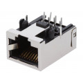 44661-0001; Socket; RJ45; PIN: 8; Cat: 5,5e; shielded,low profile; gold-plated; MOLEX