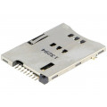 47553-1001; Connector: for cards; SIM; push-push; SMT; gold-plated; 500mA; MOLEX