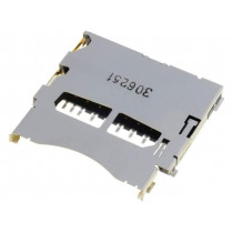 503500-0991; Connector: for cards; SD; shielded,push-push; SMT; gold-plated; MOLEX