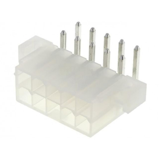 39-29-1108; Socket; wire-board; male; Mini-Fit Jr; 4.2mm; PIN: 10; THT; holders; MOLEX