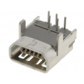 56579-0519; Socket; USB AB mini; on PCBs; THT; PIN: 5; angled 90°; MOLEX