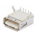 67643-0910; Socket; USB A; on PCBs; THT; PIN: 4; angled 90°; shielded; USB 2.0; MOLEX
