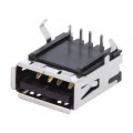 67643-3910; Socket; USB A; on PCBs; THT; PIN: 4; angled 90°; shielded; USB 2.0; MOLEX