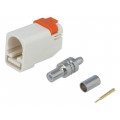 73403-6261; Plug; FAKRA II SMB; female; straight; RG174,RG316; crimped; white; MOLEX