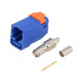 73403-6262; Plug; FAKRA II SMB; female; straight; RG174,RG316; crimped; blue; MOLEX